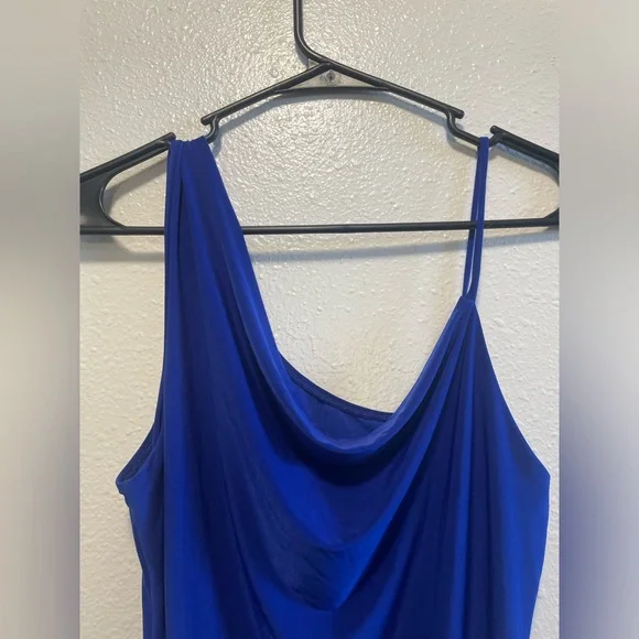 Royal Blue one shoulder body suit - Picture 2 of 4